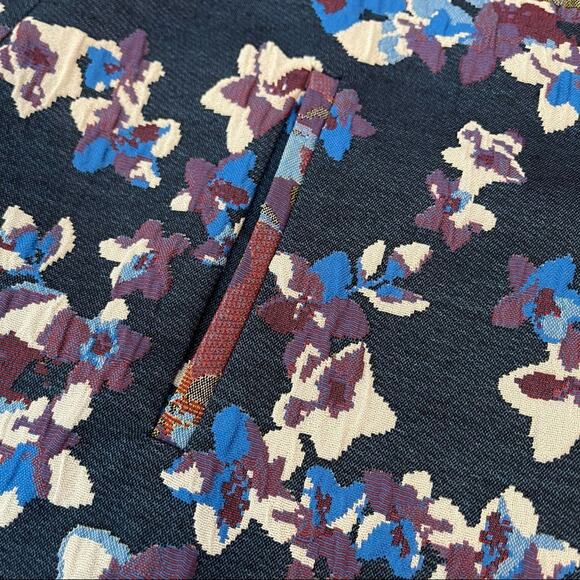 Anthropologie Maeve Blue Cardana Floral Mini Skirt Size 4 - Picture 7 of 11